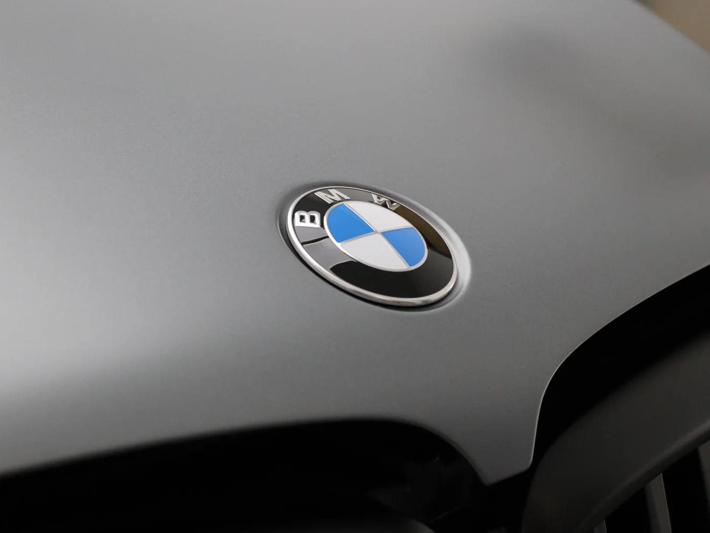 Close-up of a BMW bonnet with film fitted and no visible edge